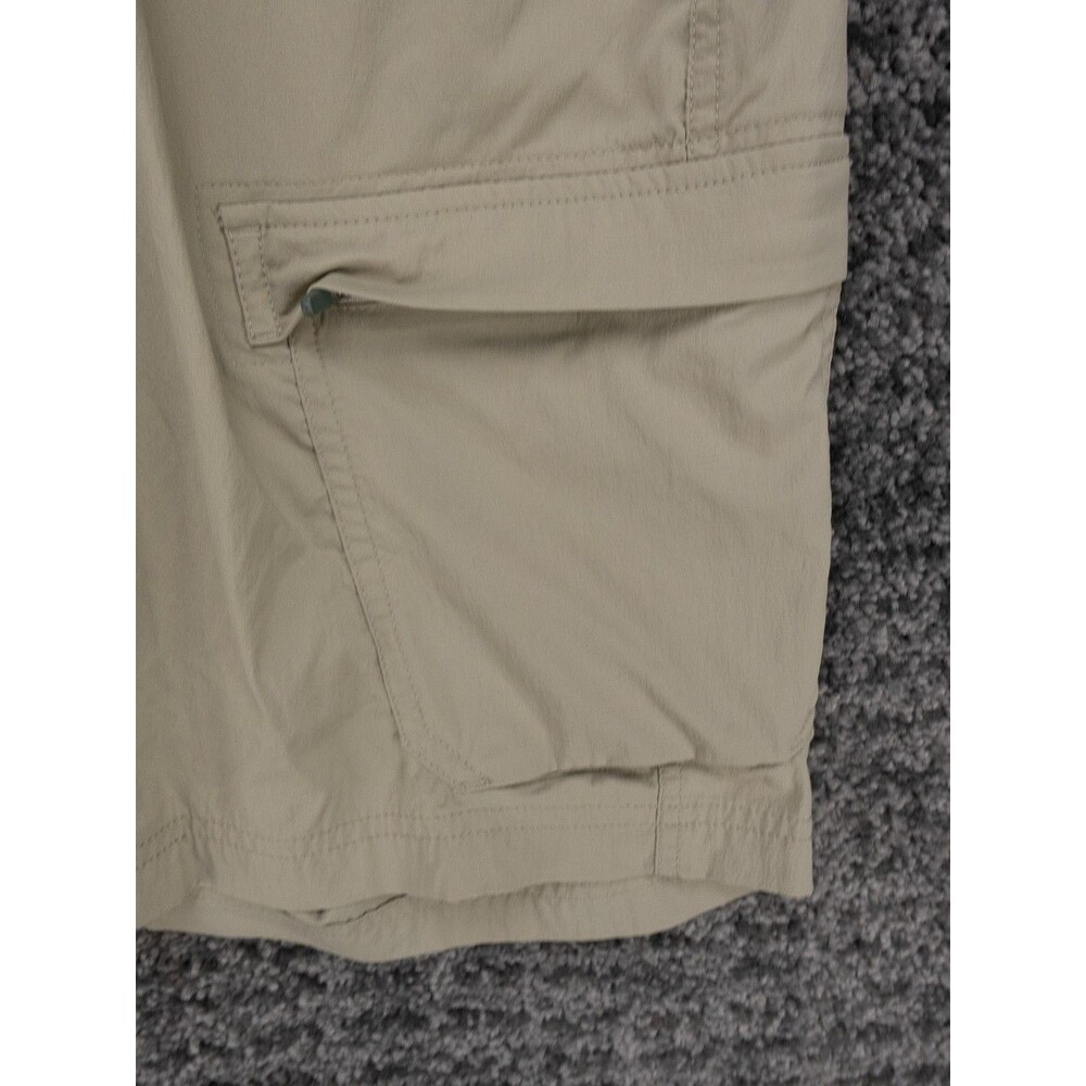 REI Cargo Shorts Womens 14 Beige Relaxed Belted Stretch Quick Dry Hike Gorpcore - Picture 9 of 16